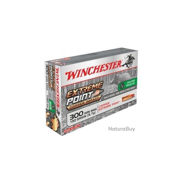 Munitions WINCHESTER cal.300win mag extrme point copper Impact 150gr 9.72g par 60