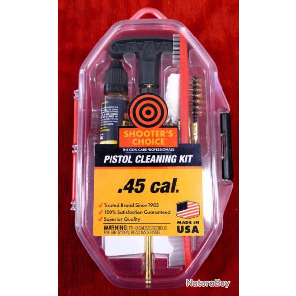 SHOOTER CHOICE 45 ACP  PISTOL CLEANING KIT