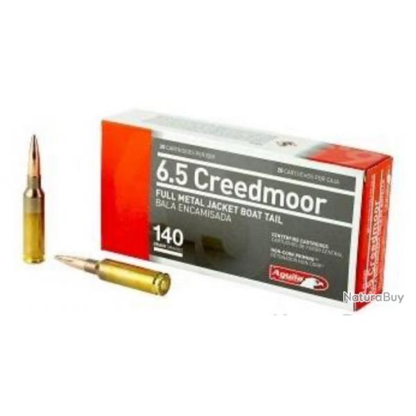 20 Cartouches AGUILA 6.5 creedmoor FMJBT 140 grains