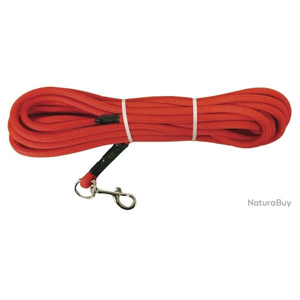 LONGE TUBULAIRE HB DOG TEXTILE ORANGE 10M  10MM