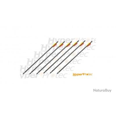 Lot De 20 Flèches En Bois Bambou 45 Cm Avec Pointe Caoutchouc - Flèches Sécurité Pour Débutants Tir à L'Arc