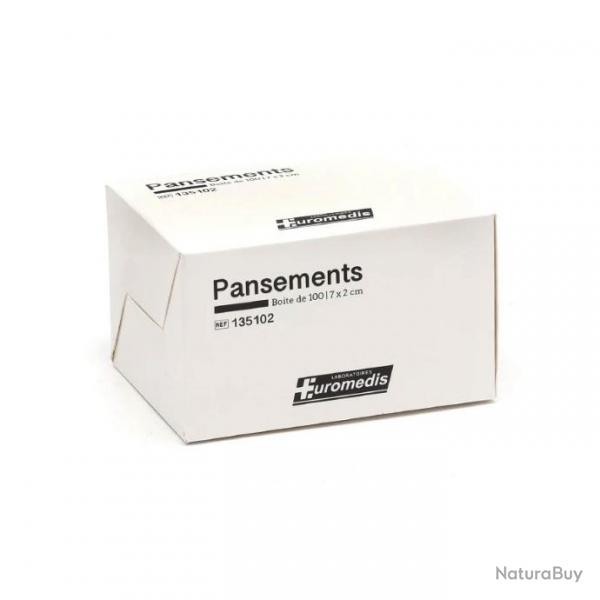 Pansements adhsifs Euromedis 7x2 cm (lot de 100)