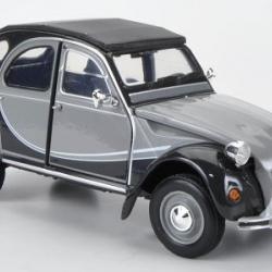 Miniature - Citroën 2CV 6 charleston gris et noir 1/24 | Welly (0000 3529)