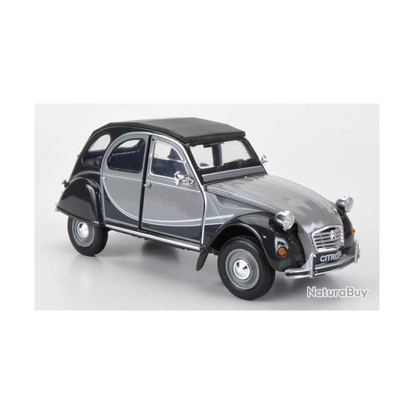 Miniature - Citron 2CV 6 charleston gris et noir 1/24 | Welly (0000 3529)