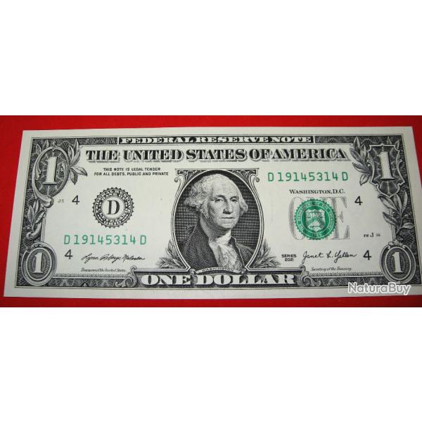 USA billet de 1 dollar neuf serie 2021