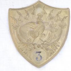 035- lot trés belle plaque de sabretache 3è régiment de cavalerie louis philippe 1830