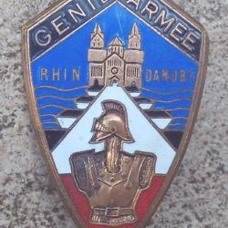 Génie 1° Armée, émail, dos lisse