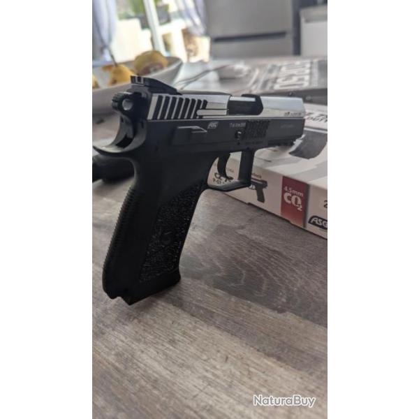 Airgun CO2 CZ 75 P-07 DUTY Bicolore Blowback 4.5 mm ( comme neuf ) trs peu utilis