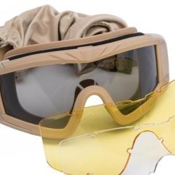 Masque "Desert Storm" w/ 3 Verres (S&T) Désert Transparent / Jaune / Fumé