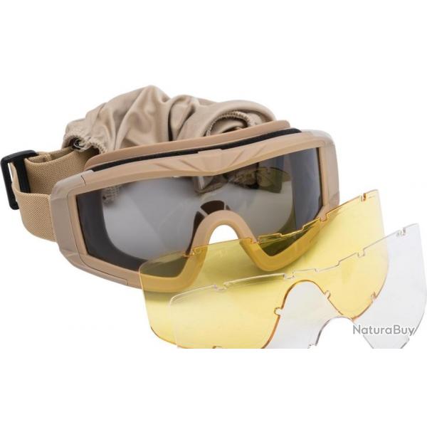 Masque "Desert Storm" w/ 3 Verres (S&T) Dsert Transparent / Jaune / Fum