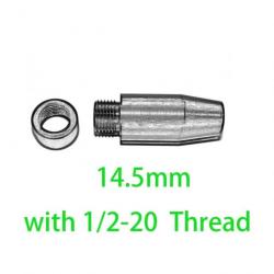 Adaptateur 1/2"-20 pour canon non fileté - Diamètre 14,5 mm