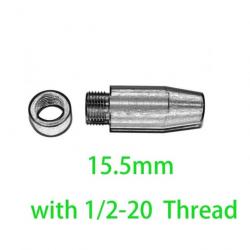 Adaptateur 1/2"-20 pour canon non fileté - Diamètre 15,5 mm