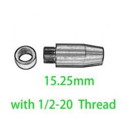 Adaptateur 1/2"-20 pour canon non fileté - Diamètre 15,25 mm