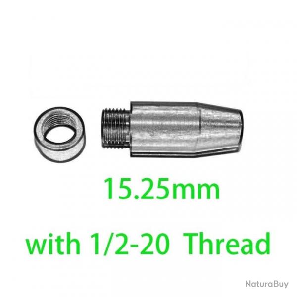 Adaptateur 1/2"-20 pour canon non filet - Diamtre 15,25 mm