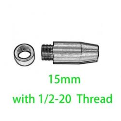 Adaptateur 1/2"-20 pour canon non fileté - Diamètre 15 mm