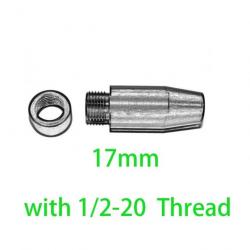 Adaptateur 1/2"-20 pour canon non fileté - Diamètre 17 mm