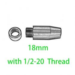 Adaptateur 1/2"-20 pour canon non fileté - Diamètre 18 mm