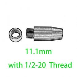 Adaptateur 1/2"-20 pour canon non fileté - Diamètre 11,1 mm