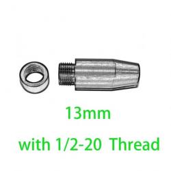 Adaptateur 1/2"-20 pour canon non fileté - Diamètre 13 mm