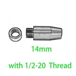 Adaptateur 1/2"-20 pour canon non fileté - Diamètre 14 mm