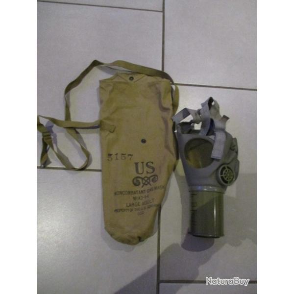 NON COMBATANT GAS MASK M1A2-1-1 Large adult, TBE ! US WWII