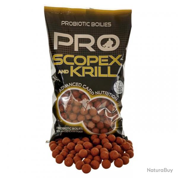 Bouillettes STARBAITS Pro Scopex Krill 14mm 800g