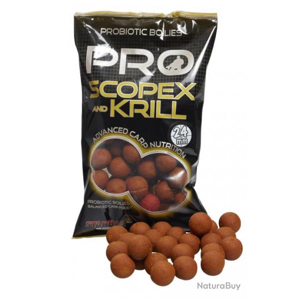 Bouillettes STARBAITS Pro Scopex Krill 24mm 800g