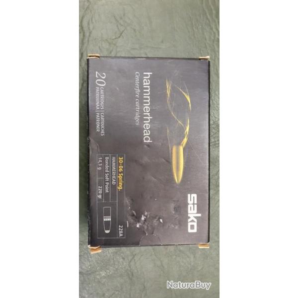 Sako Hammerhead Bonded soft point 30-06 spring. 220 Gr