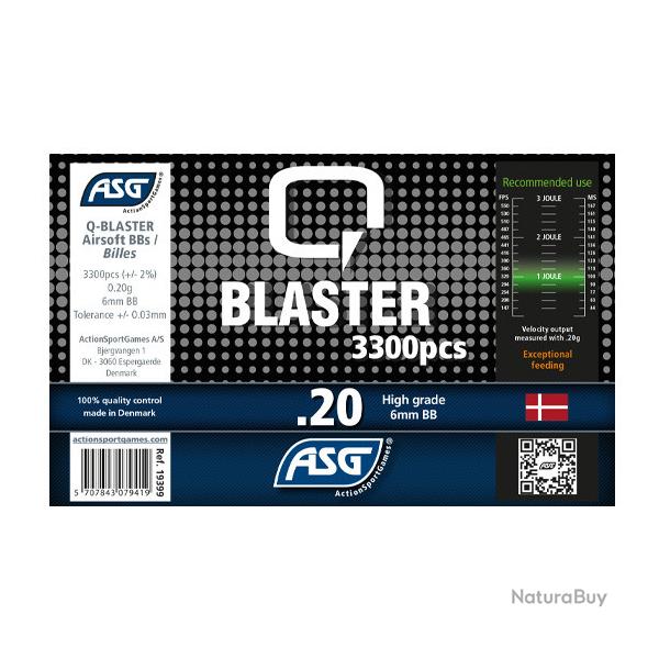 ASG BILLES 0.20G Q BLASTER EN BOUTEILLE DE 3300