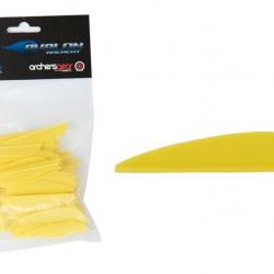 Lot de 100 plumes Avalon Tyro 2 pouces Jaune