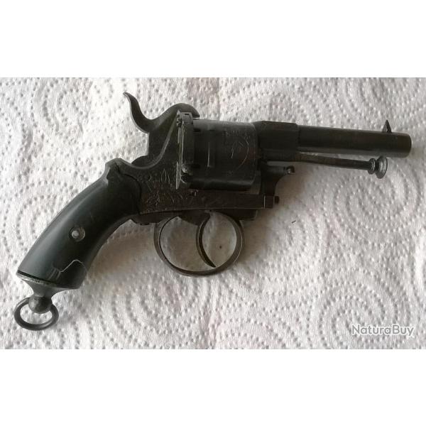 Rare, Revolver a Broche 7mm a Pontet