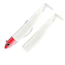 Combo Black Minnow 120 Off Shore - 12cm - 25g - Taille 3 Blanc + Rech. Blanc - Tp Rouge