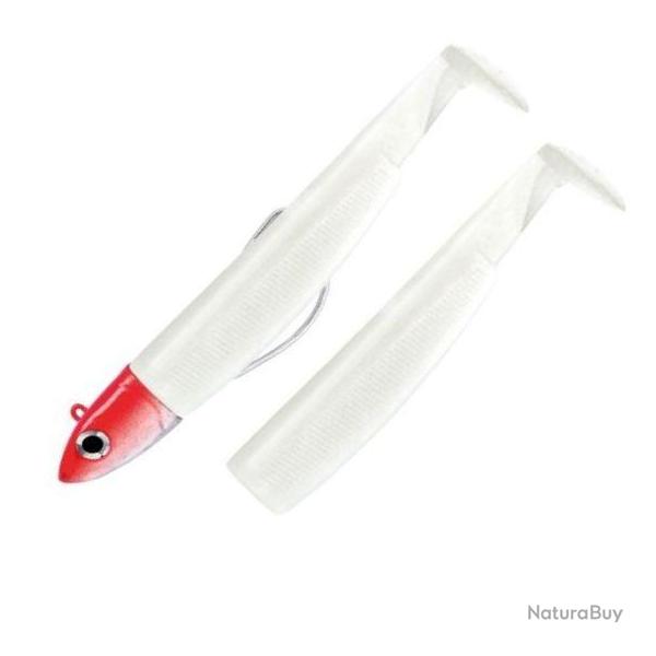 Combo Black Minnow 120 Off Shore - 12cm - 25g - Taille 3 Blanc + Rech. Blanc - Tp Rouge