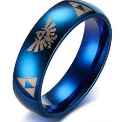 Bague Zelda Anneau Tri Force Link Bijoux Bleu Repliksword