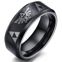 Bague Zelda Anneau Tri Force Link Bijoux Noir Repliksword