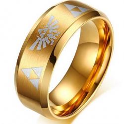 Bague Zelda Anneau Tri Force Link Bijoux Doré Repliksword