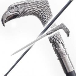 Canne Epee de Marche Aigle Eagle Acier Repliksword