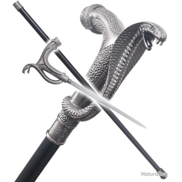 Canne Epee Cobra Serpent Canne de Marche Repliksword