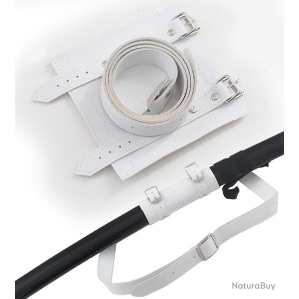 Support Ceinture Katana Ceinturon Epee Sabre Simili Cuir Blanc Porte Epee Katana Japonais Replikswor