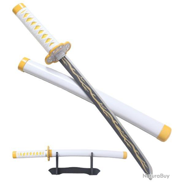 Demon Slayer Coupe Papier Zenitsu Agatsuma Mini Katana Kimetsu No Yaiba Ouvre Lettre 42cm Katana Jap