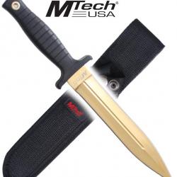 Couteau de Botte Gold Edition Mtech USA MT-20-77GD Couteau Tactique de Chasse Repliksword