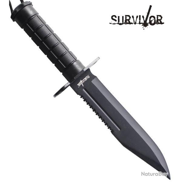 Poignard de Survie Survivor HK-786BK Dague Couteau de Chasse Repliksword