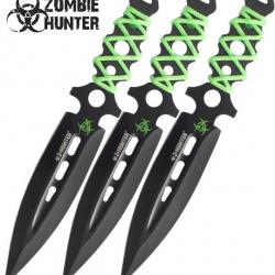 Set 3 Couteaux de Lancer Zombie Hunter ZB-075-3 Entrainement Repliksword