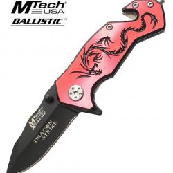 Couteau Dragon Rouge Xtreme Ballistic MX-8058RB Couteau de Poche Pliant Repliksword