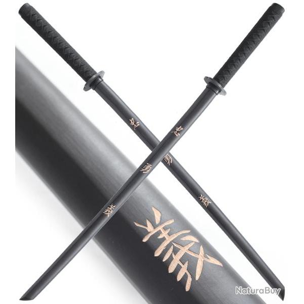 Bokken X2 Noir Black Bokken Kendo Entrainement Baton Arts Martiaux Repliksword