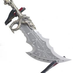 Kratos Lame du Chaos God of War Poignard Kratos Dague Couteau Acier + Presentoir en Bois Repliksword