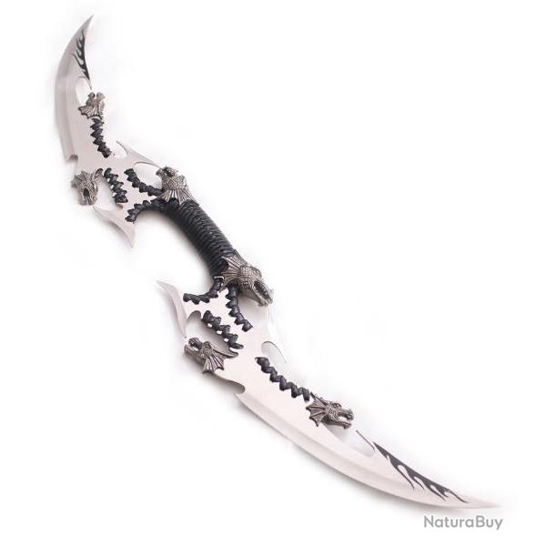 Dague Double Lame Dragon X2 Couteau Fantasy Repliksword