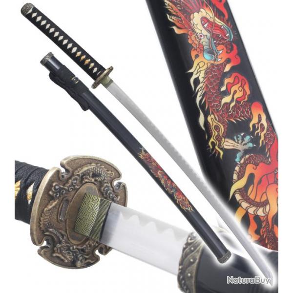 Katana Dragon Fire Decoration Epee Sabre + Fourreau Katana Japonais Repliksword