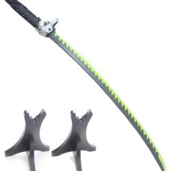 Sabre Oni Genji Ninja Overwatch Epee Katana Dragon Blade Lame Luminescente + Presentoi en Bois Katan