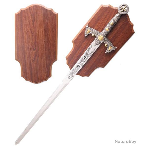 Epee Templier Chevalier Replique Acier et Plaque Repliksword